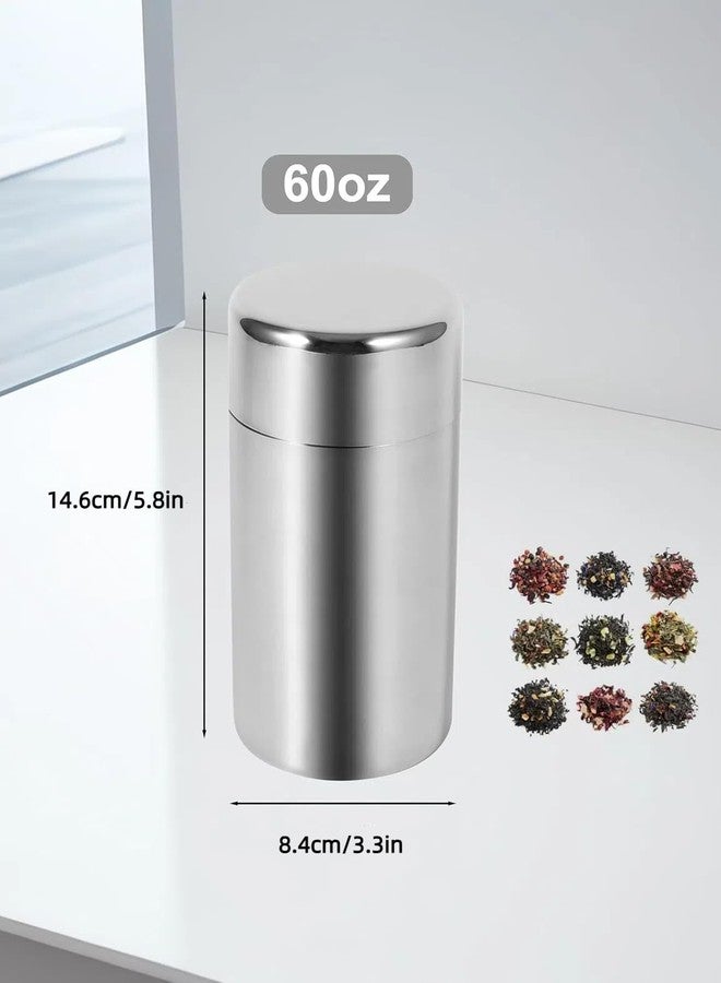 Moncer Stainless Steel Canister, 550ml Airtight Canister Storage Container for Tea Bag, Loose Tea, Pantry Storage (L) 5.8x3.3in - Image 3